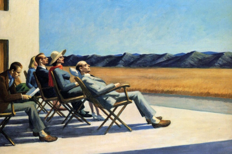 Edward Hopper Galerie montblanc | People In The Sun - Edward Hopper