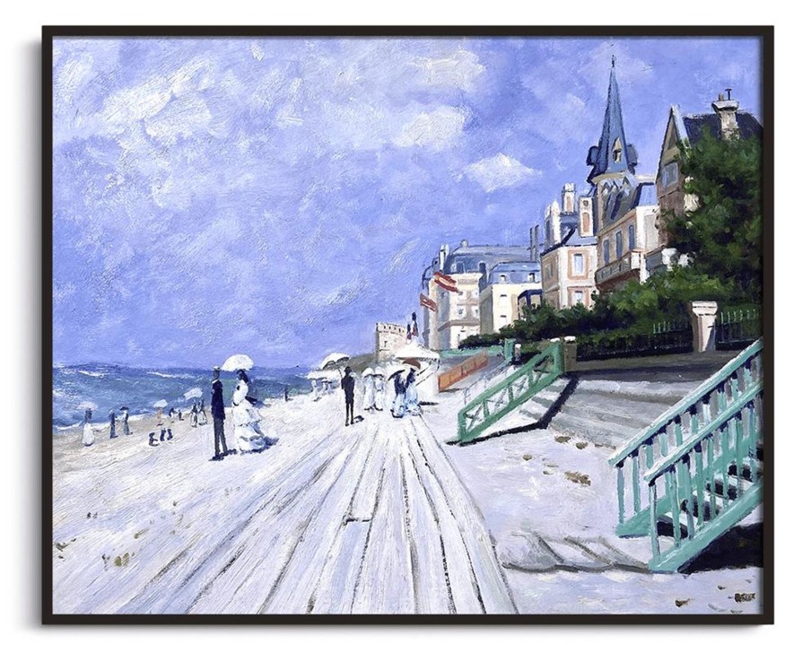 Claude Monet Galerie montblanc | La Promenade A Trouville - Claude Monet