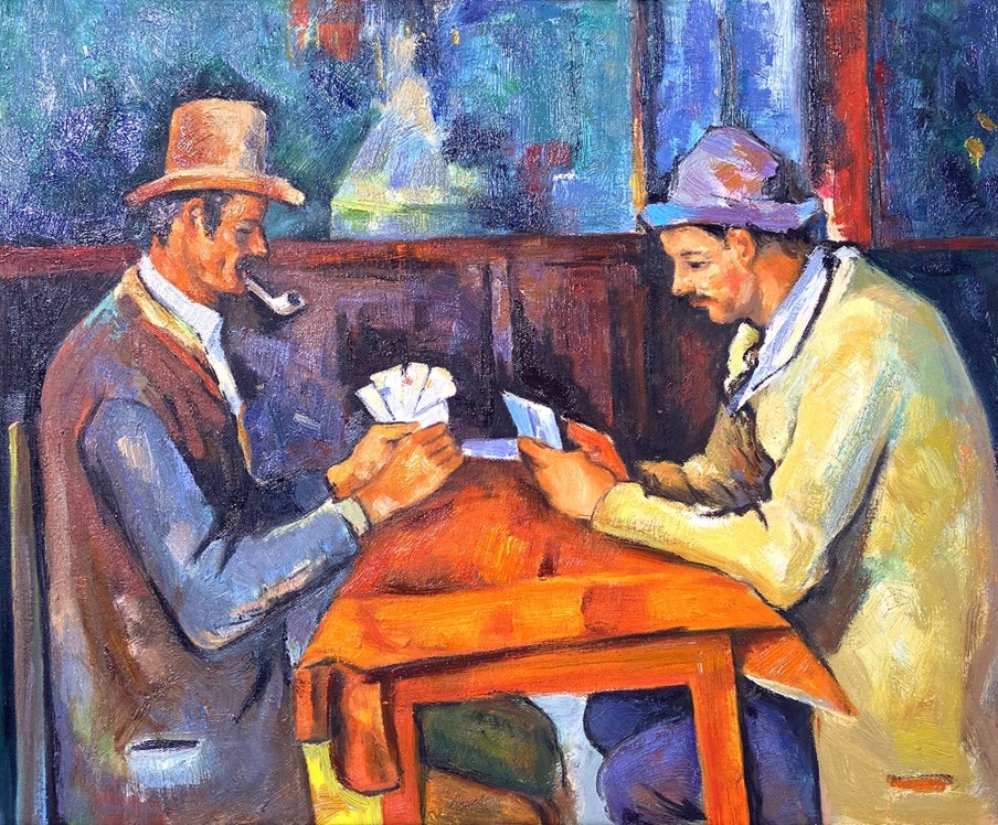 Paul Cezanne Galerie montblanc | Les Joueurs De Cartes - Paul Cezanne