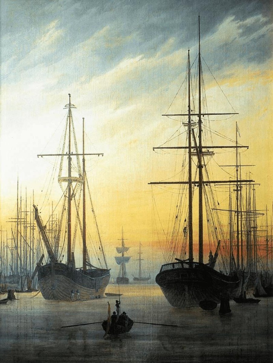 Caspar David Friedrich Galerie montblanc | Vue D'Un Port - Caspar David Friedrich