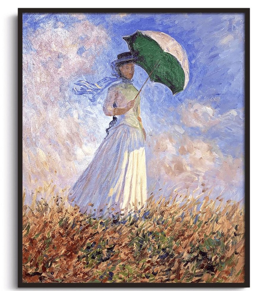 Claude Monet Galerie montblanc | Femme A L'Ombrelle Tournee Vers La Droite - Claude Monet