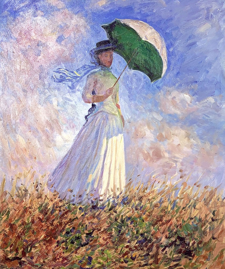 Claude Monet Galerie montblanc | Femme A L'Ombrelle Tournee Vers La Droite - Claude Monet