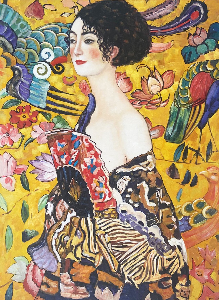 Gustav Klimt Galerie montblanc | Dame A L'Eventail - Gustav Klimt