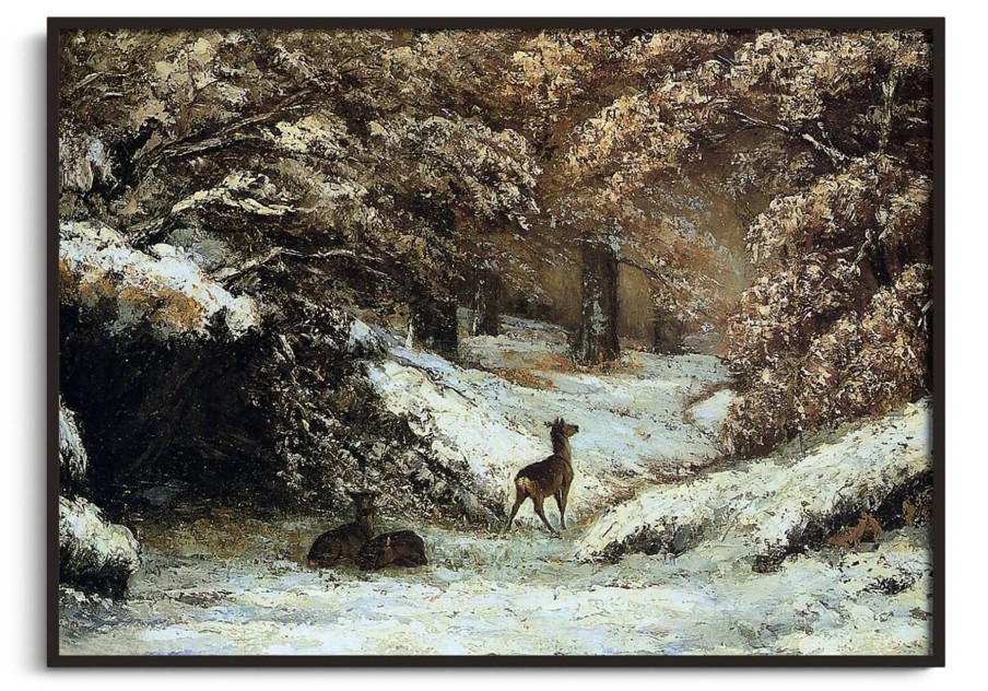 Gustave Courbet Galerie montblanc | La Remise Des Chevreuils En Hiver - Gustave Courbet