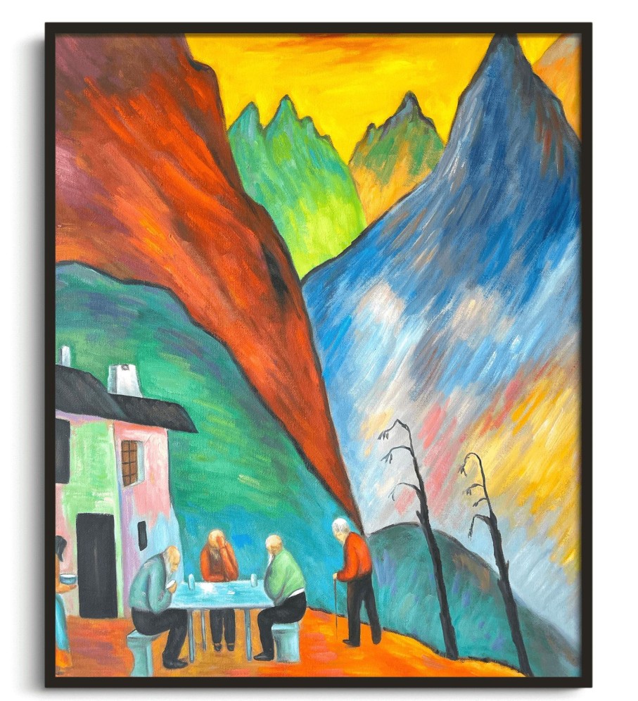 Marianne Von Werefkin Galerie montblanc | Wirtschaft Vor Gebirgslandschaft - Marianne Von Werefkin