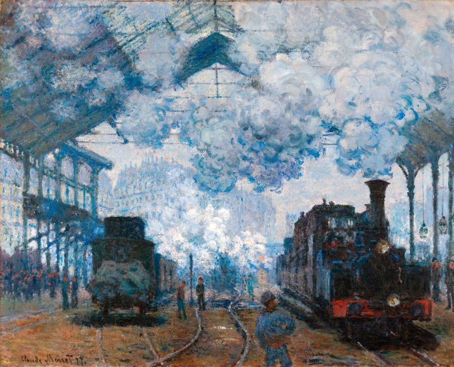 Claude Monet Galerie montblanc | La Gare Saint-Lazare, Arrivee D'Un Train - Claude Monet