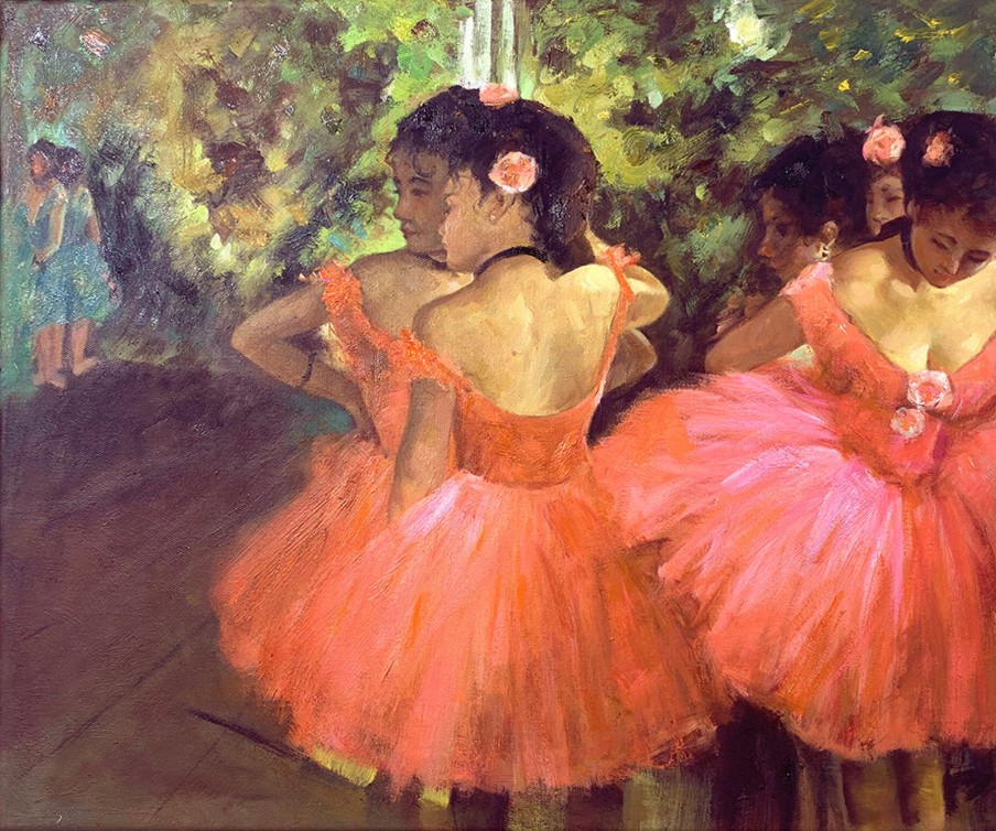 Edgar Degas Galerie montblanc | Danseuses En Rose - Edgar Degas