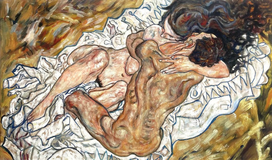 Egon Schiele Galerie montblanc | L'Etreinte - Egon Schiele