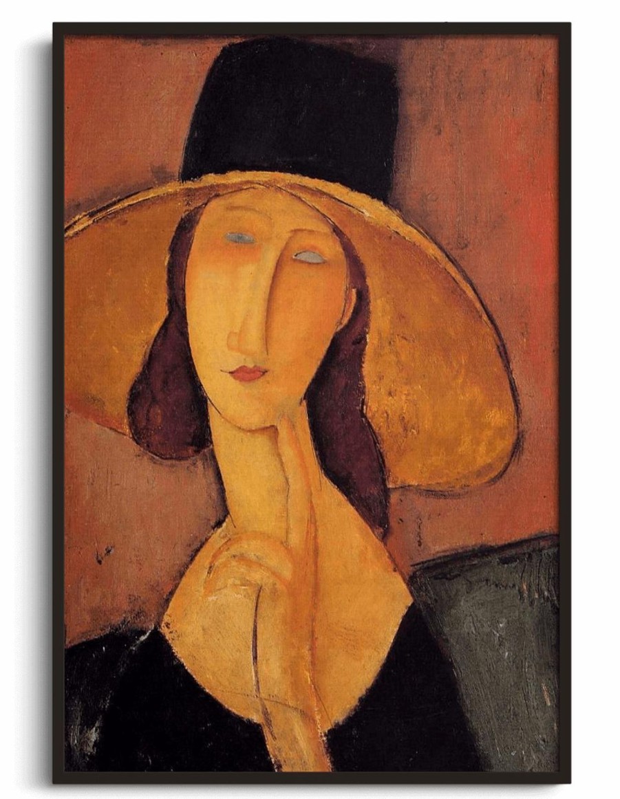 Amedeo Modigliani Galerie montblanc | Jeanne Hebuterne Au Grand Chapeau - Amedeo Modigliani