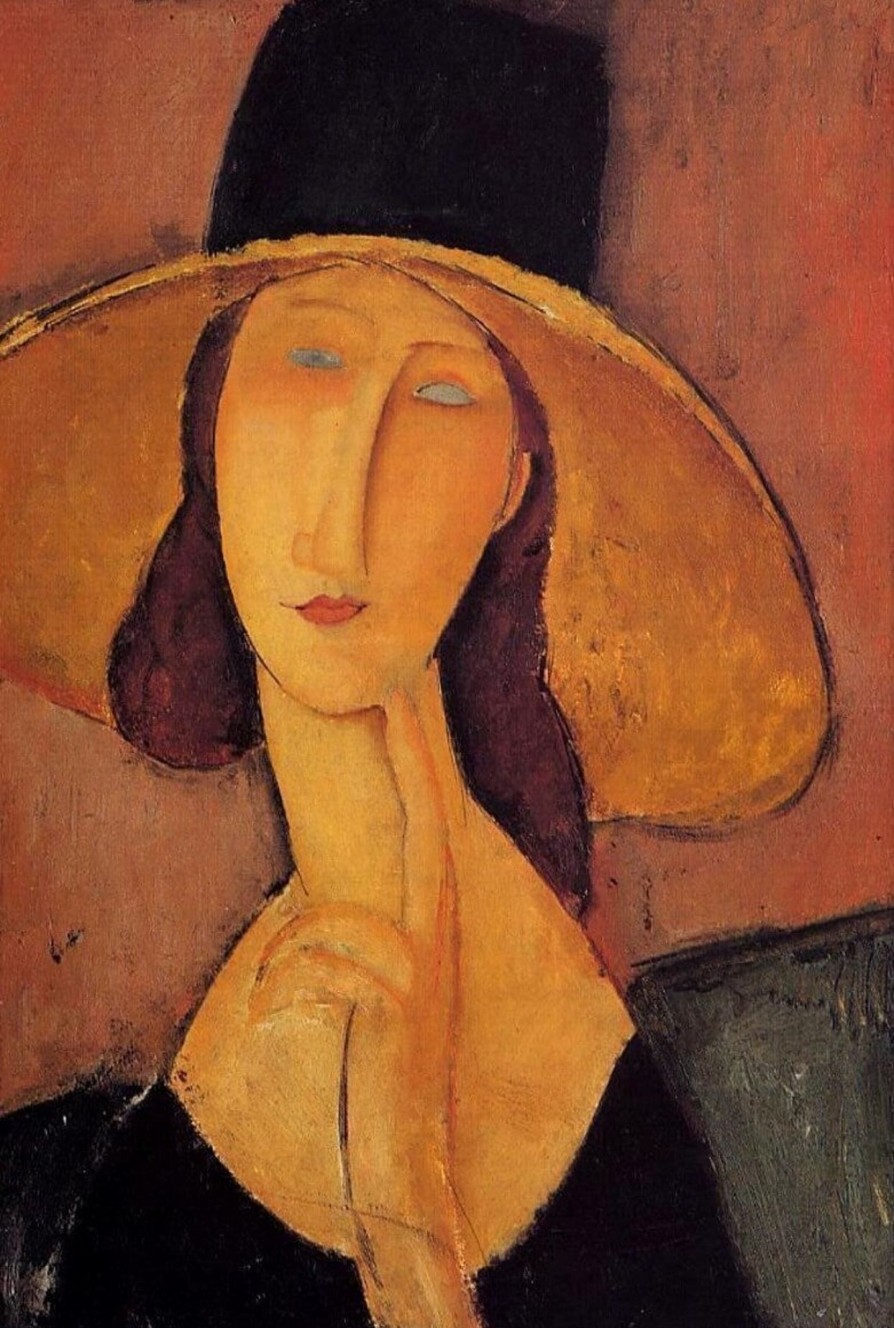 Amedeo Modigliani Galerie montblanc | Jeanne Hebuterne Au Grand Chapeau - Amedeo Modigliani