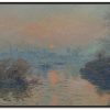 Claude Monet Galerie montblanc | Soleil Couchant Sur La Seine A Lavacourt, Effet D'Hiver - Claude Monet