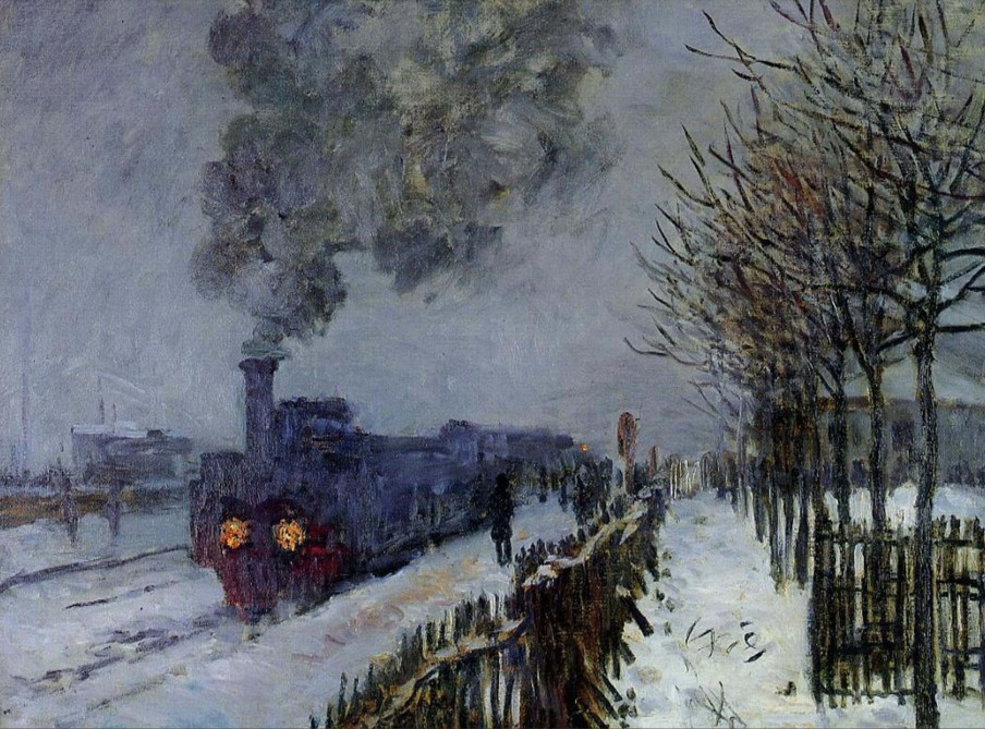 Claude Monet Galerie montblanc | Le Train Dans La Neige - Claude Monet