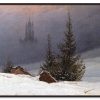 Caspar David Friedrich Galerie montblanc | Paysage D'Hiver Avec Une Eglise - Caspar David Friedrich