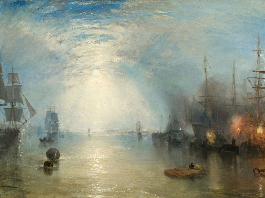 William Turner Galerie montblanc | Les Quillards Soulevent Les Braises Au Clair De Lune - William Turner