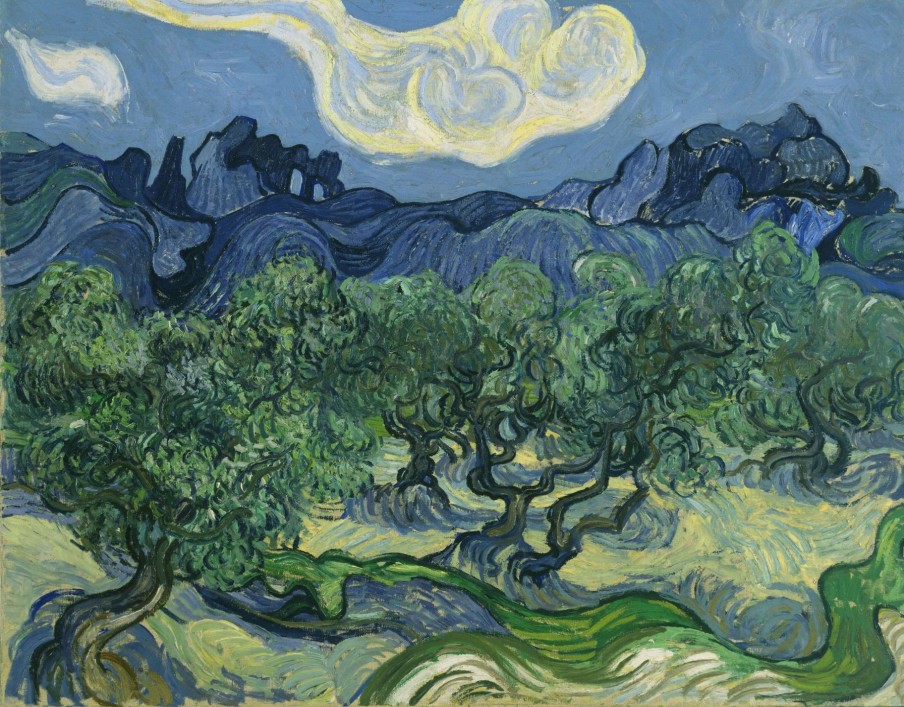 Vincent Van Gogh Galerie montblanc | Oliviers Avec Les Alpilles En Arriere-Plan - Vincent Van Gogh