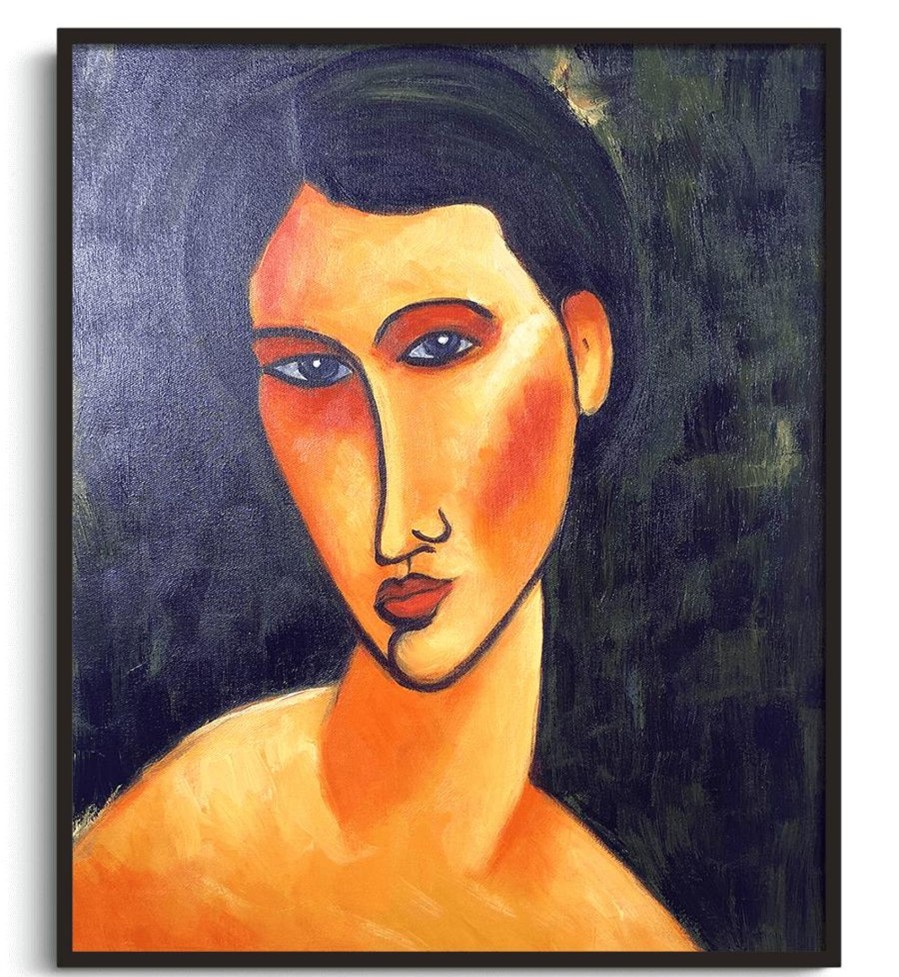 Amedeo Modigliani Galerie montblanc | Jeune Femme Aux Yeux Bleus - Amedeo Modigliani