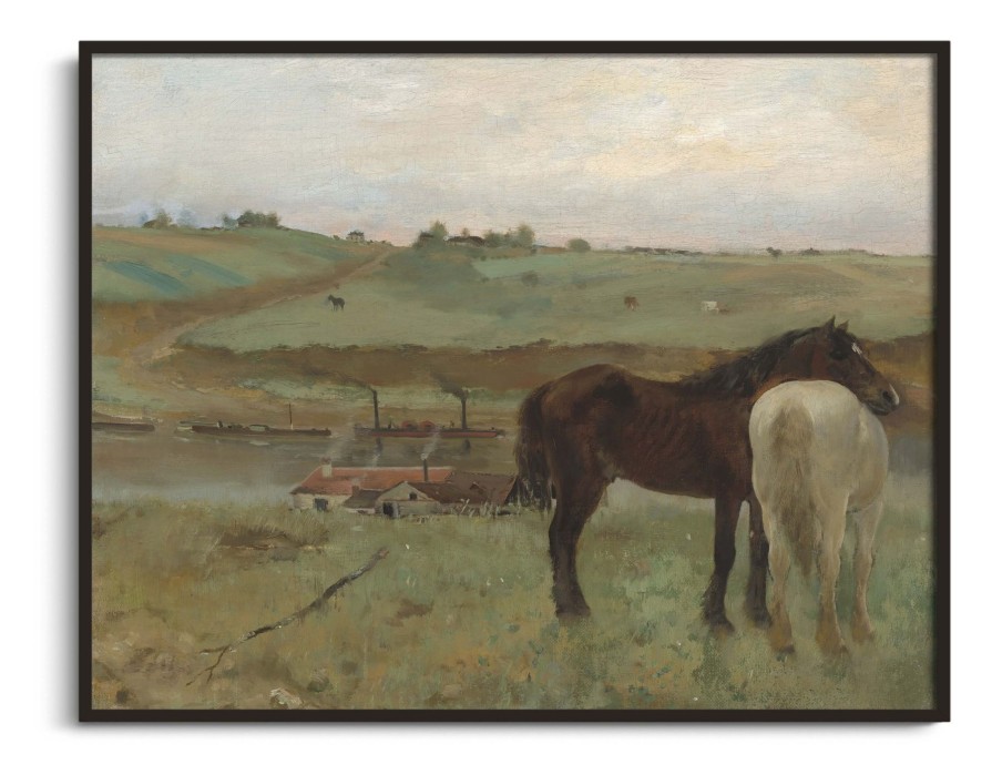 Edgar Degas Galerie montblanc | Chevaux Dans Une Prairie - Edgar Degas