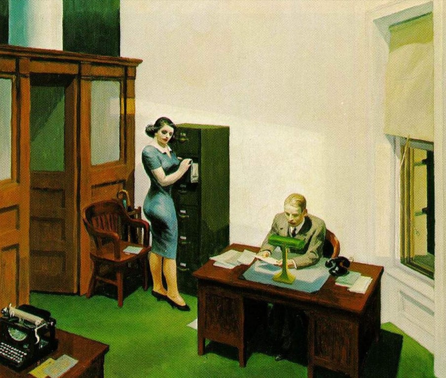 Edward Hopper Galerie montblanc | Office At Night - Edward Hopper