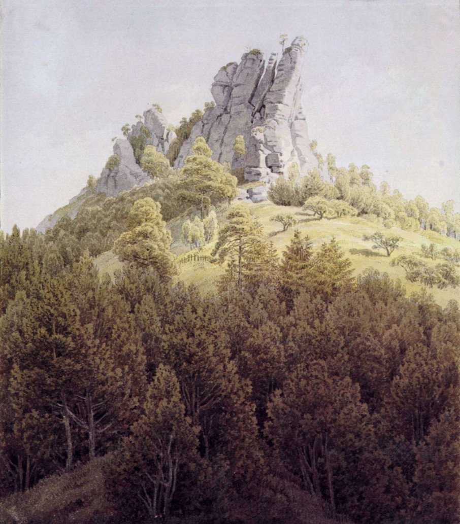 Caspar David Friedrich Galerie montblanc | Le Feldstein Pres De Rathen Sur L'Elbe - Caspar David Friedrich