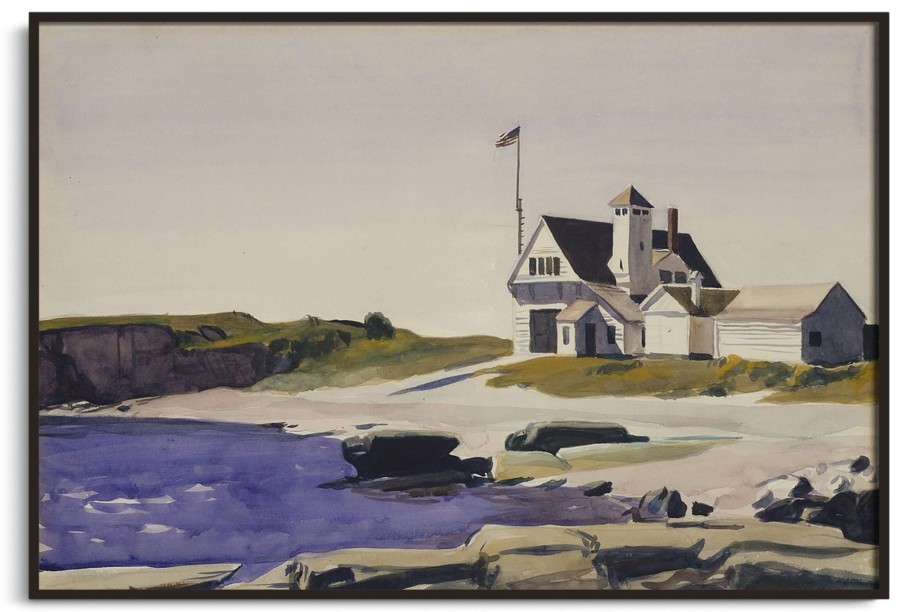 Edward Hopper Galerie montblanc | Coast Guard Station, Two Lights, Maine - Edward Hopper