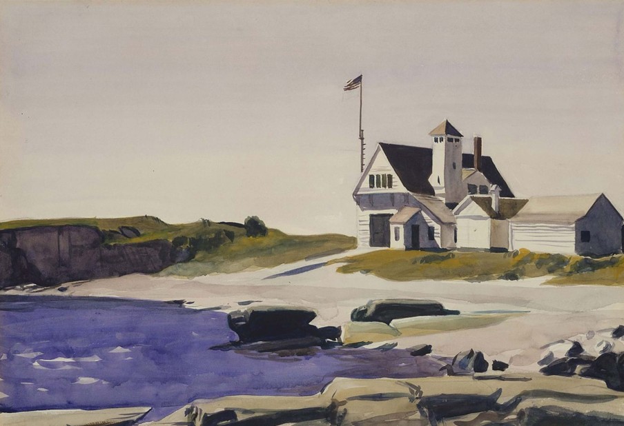 Edward Hopper Galerie montblanc | Coast Guard Station, Two Lights, Maine - Edward Hopper