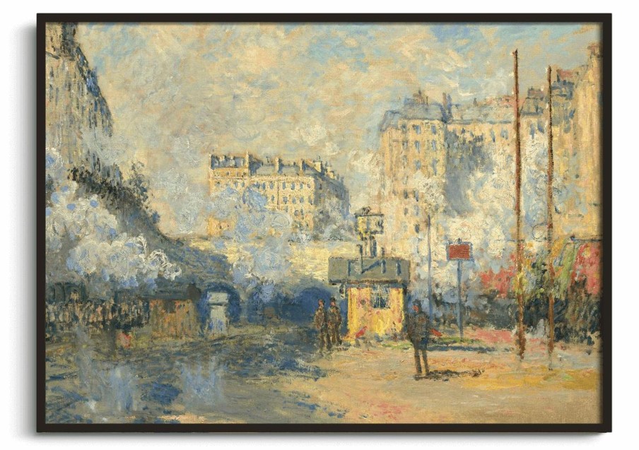 Claude Monet Galerie montblanc | Exterieur De La Gare Saint-Lazare, Effet De Soleil - Claude Monet