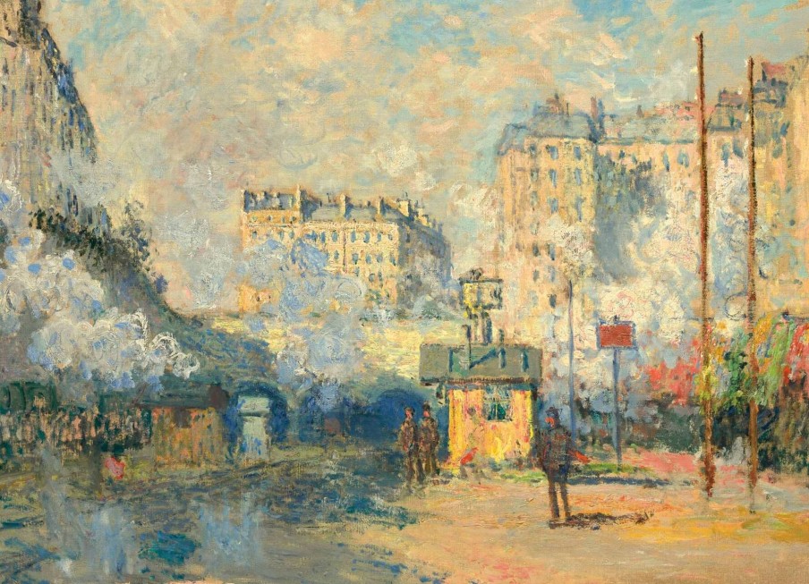 Claude Monet Galerie montblanc | Exterieur De La Gare Saint-Lazare, Effet De Soleil - Claude Monet