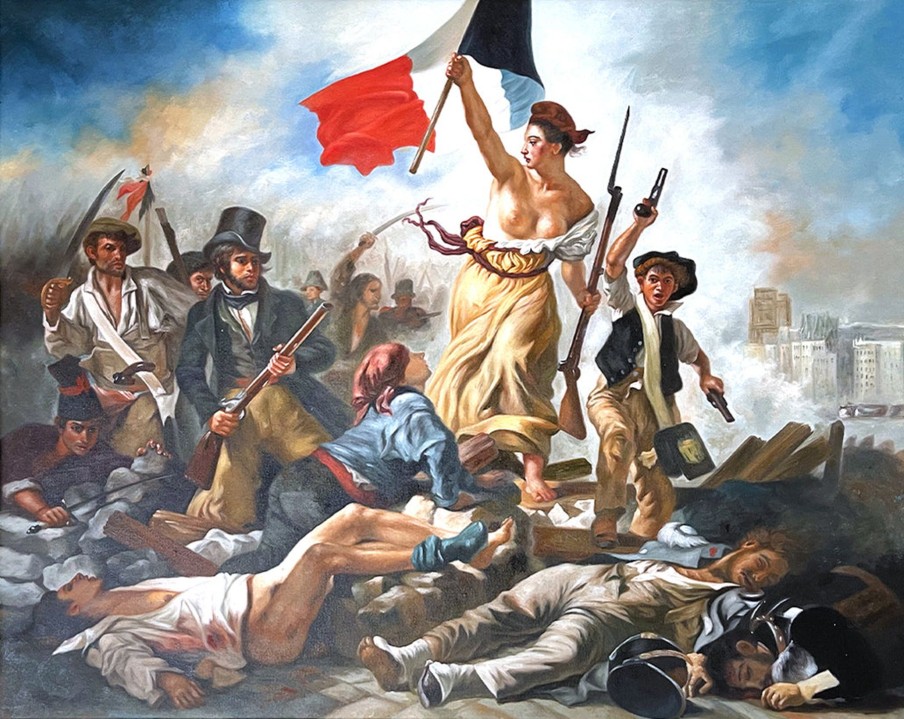 Eugene Delacroix Galerie montblanc | La Liberte Guidant Le Peuple - Eugene Delacroix