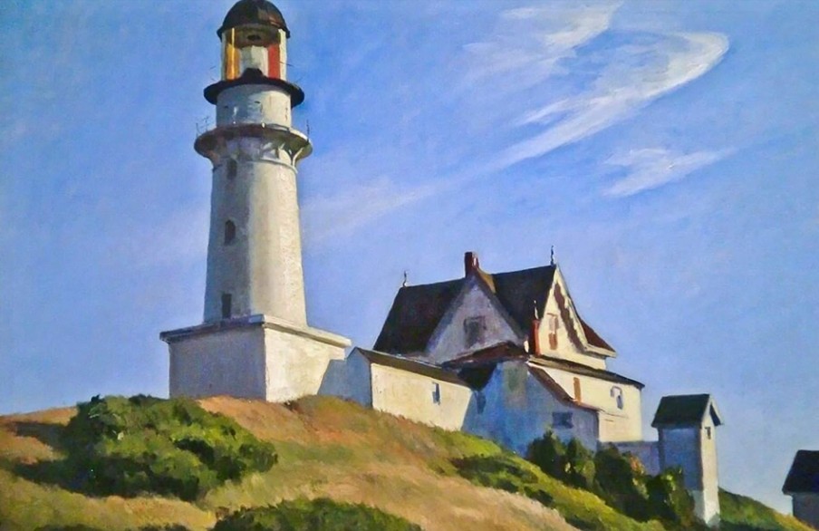 Edward Hopper Galerie montblanc | Lighthouse At Two Lights - Edward Hopper