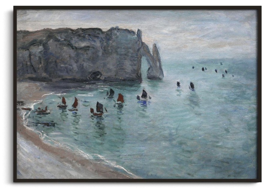 Claude Monet Galerie montblanc | Etretat, La Porte D'Aval: Bateaux De Peche Sortant Du Port - Claude Monet