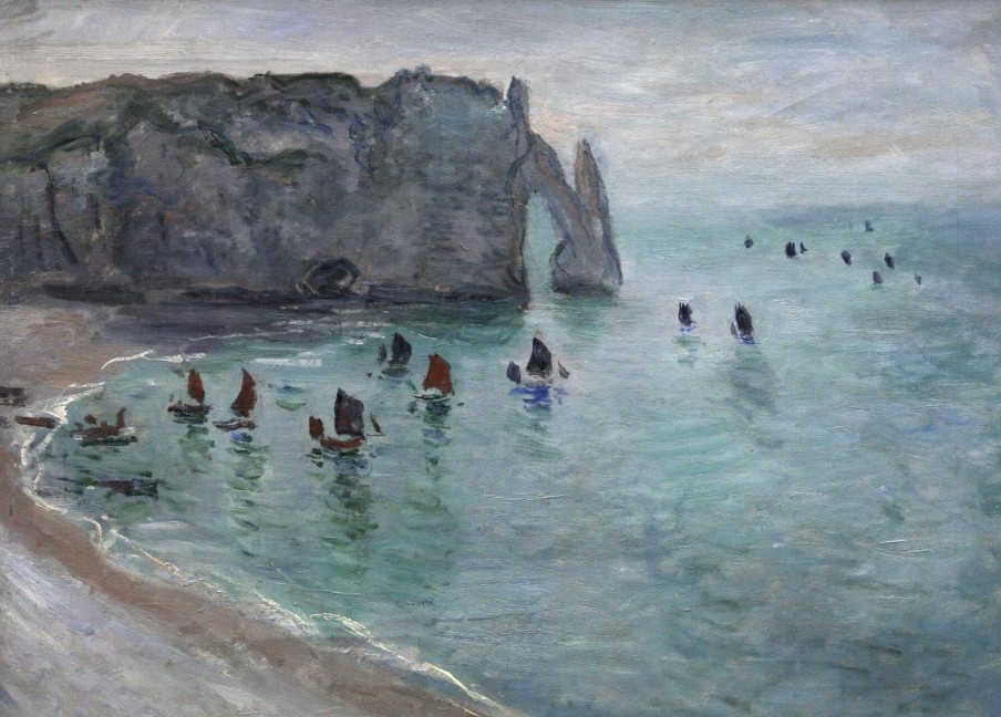 Claude Monet Galerie montblanc | Etretat, La Porte D'Aval: Bateaux De Peche Sortant Du Port - Claude Monet