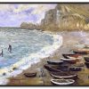 Claude Monet Galerie montblanc | Etretat : La Plage Et La Porte D'Amont - Claude Monet