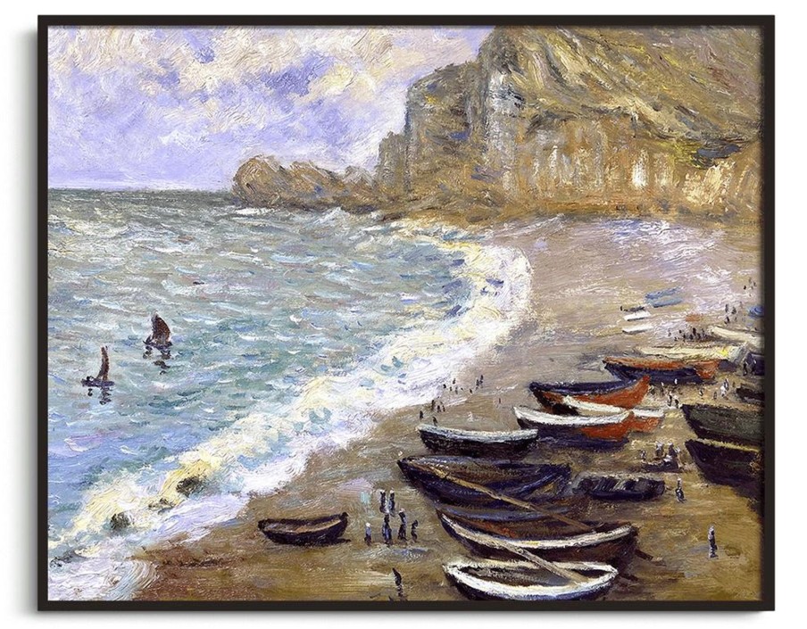 Claude Monet Galerie montblanc | Etretat : La Plage Et La Porte D'Amont - Claude Monet