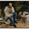 Gustave Courbet Galerie montblanc | Pierre Joseph Proudhon Et Ses Enfants En 1853 - Gustave Courbet