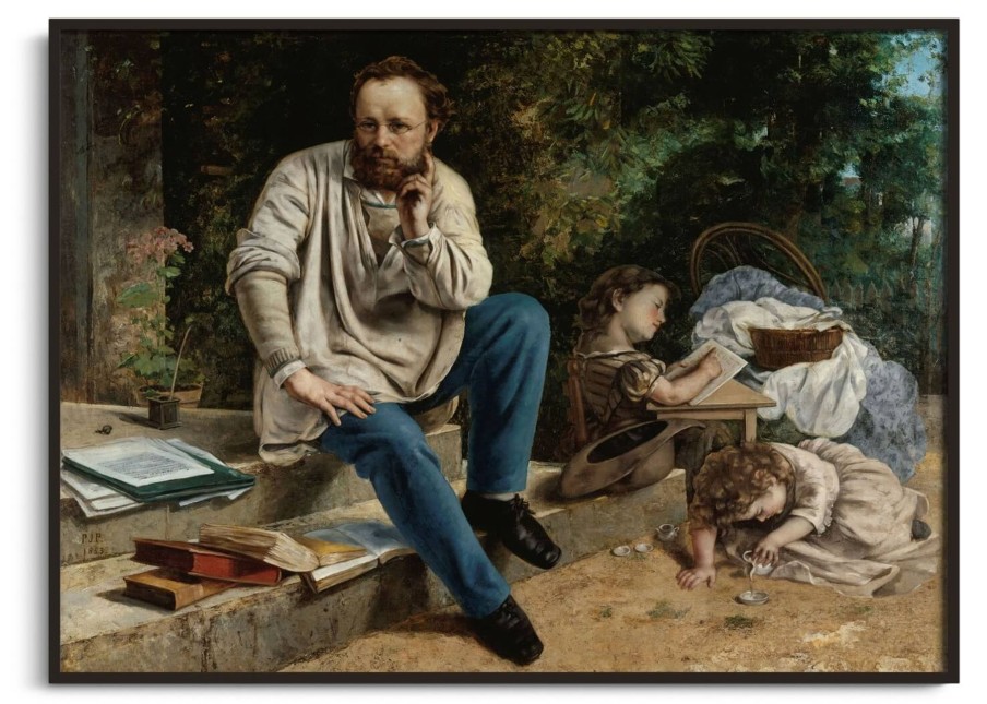 Gustave Courbet Galerie montblanc | Pierre Joseph Proudhon Et Ses Enfants En 1853 - Gustave Courbet