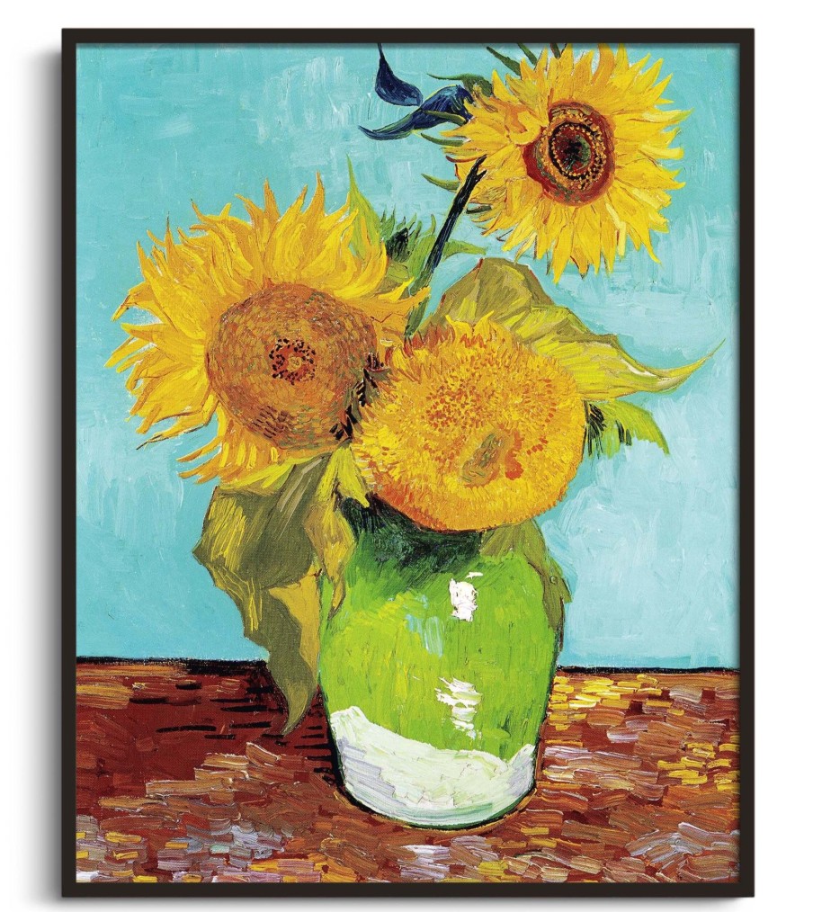 Vincent Van Gogh Galerie montblanc | Trois Tournesols Dans Un Vase - Vincent Van Gogh