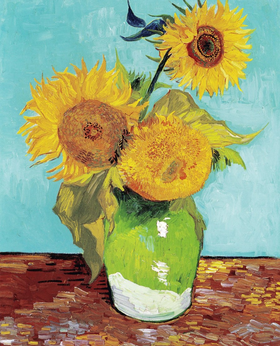 Vincent Van Gogh Galerie montblanc | Trois Tournesols Dans Un Vase - Vincent Van Gogh