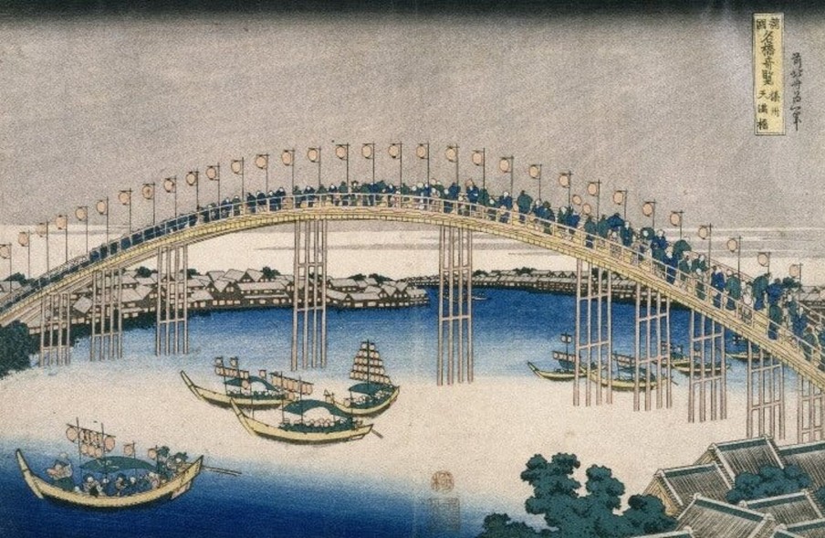 Hokusai Galerie montblanc | Le Festival Des Lanternes Sur Le Pont De Temma - Hokusai