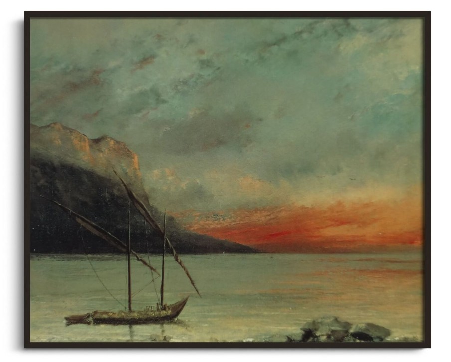 Gustave Courbet Galerie montblanc | Coucher De Soleil Sur Le Leman - Gustave Courbet