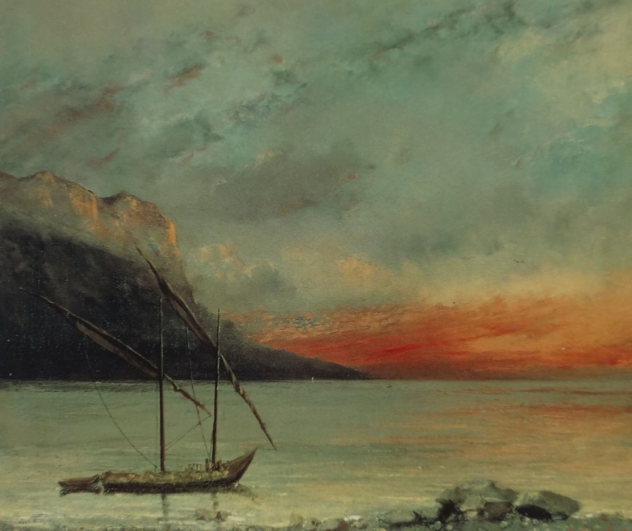 Gustave Courbet Galerie montblanc | Coucher De Soleil Sur Le Leman - Gustave Courbet