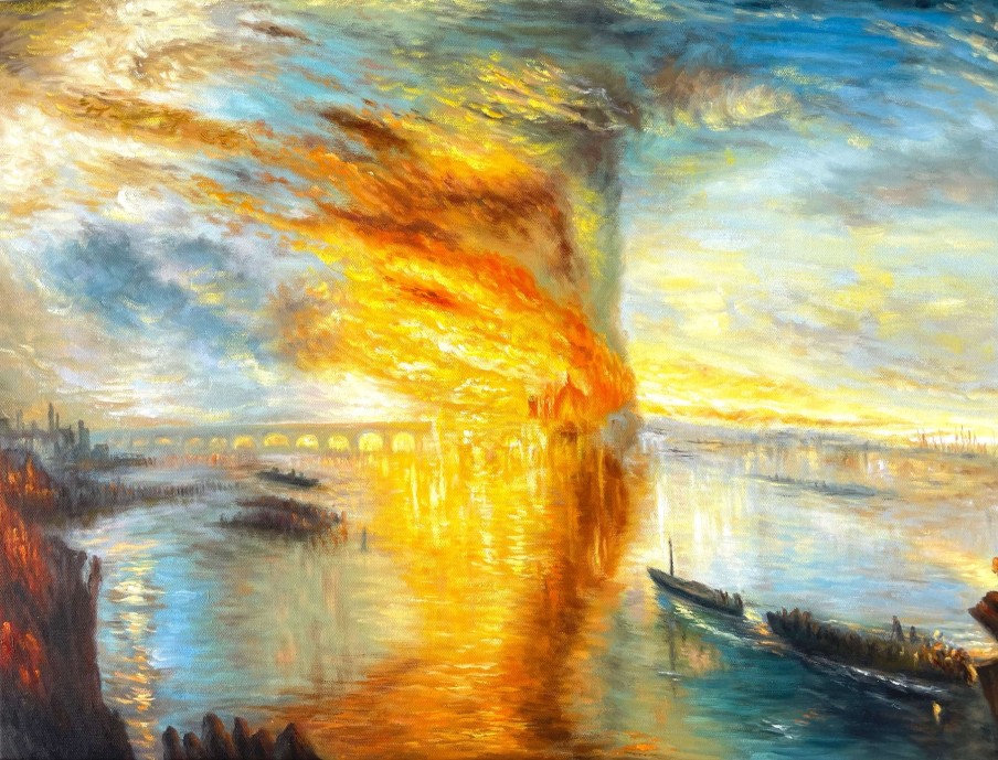 William Turner Galerie montblanc | L'Incendie De La Chambre Des Lords Et Des Communes I - William Turner