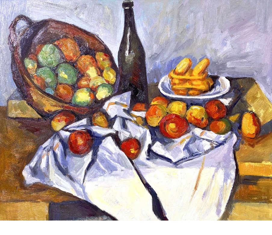 Paul Cezanne Galerie montblanc | La Corbeille De Pommes - Paul Cezanne