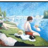 Georges Seurat Galerie montblanc | Une Baignade A Asnieres - Georges Seurat