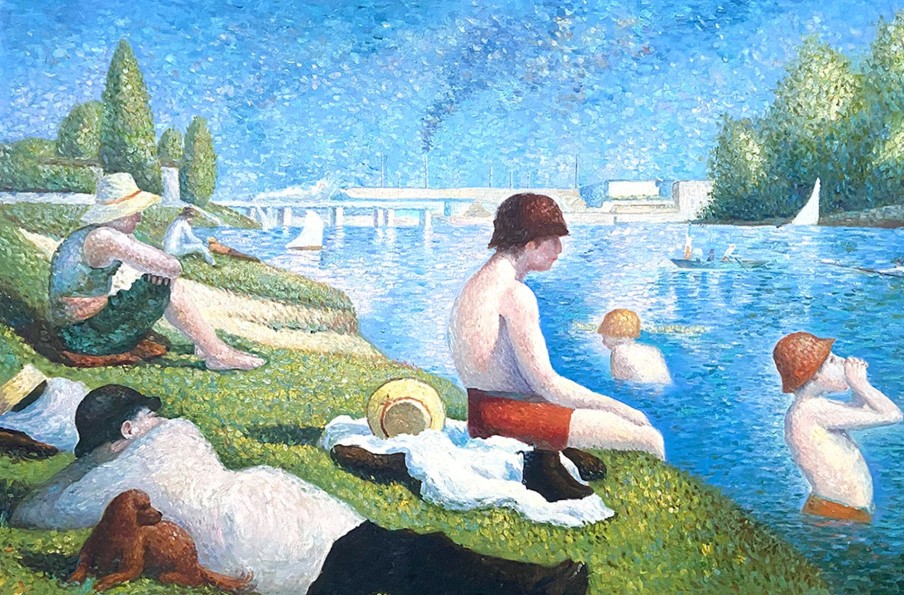 Georges Seurat Galerie montblanc | Une Baignade A Asnieres - Georges Seurat