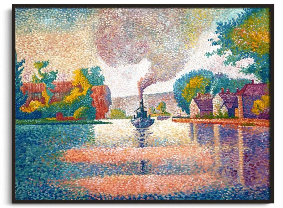 Paul Signac Galerie montblanc | L'Hirondelle Bateau A Vapeur Sur La Seine - Paul Signac