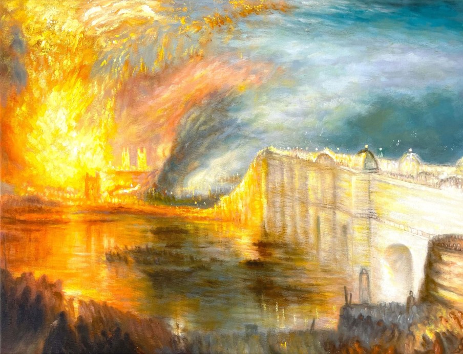 William Turner Galerie montblanc | L'Incendie De La Chambre Des Lords Et Des Communes Ii - William Turner