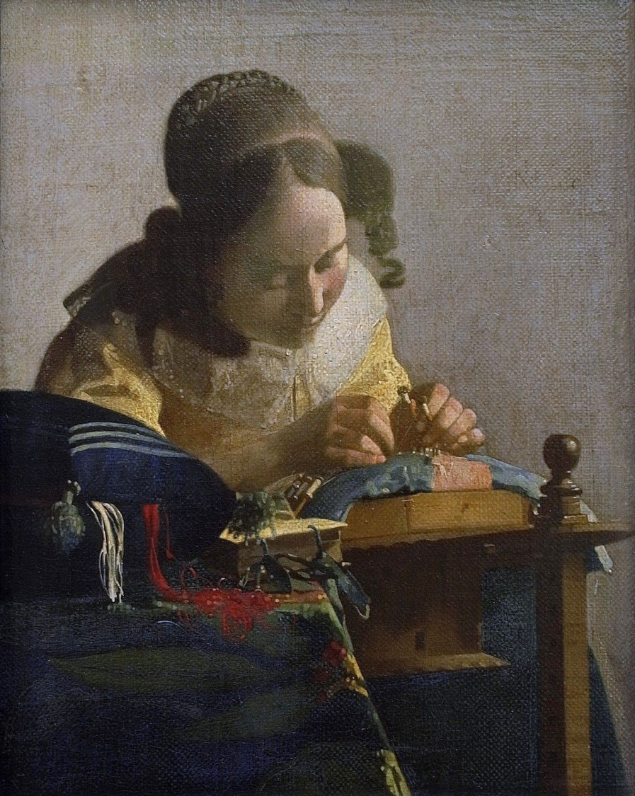 Johannes Vermeer Galerie montblanc | La Dentelliere - Johannes Vermeer